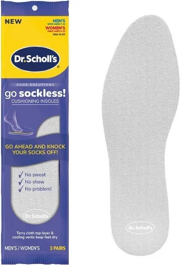 Dr. Scholl's Sockless Comfort Shoe Insoles - 3 Pair
