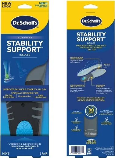 Dr. Scholl's Stability Support Insoles - Men's Shoe Size 8-14 - 1 Pair - Image 2