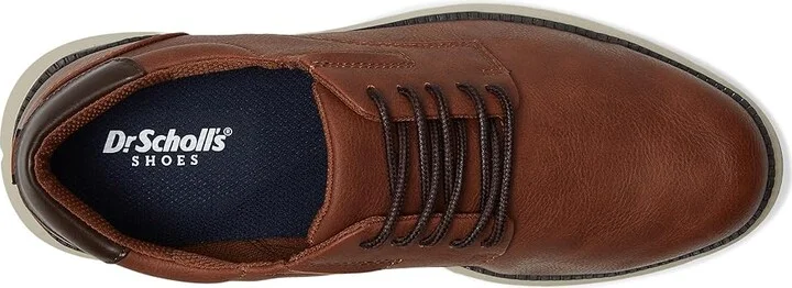 Dr. Scholl's Synergy Oxfd Men's Shoes Dark Tan Faux Leather : 10 W - Image 2
