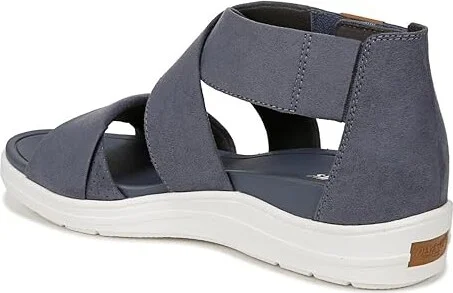 Dr. Scholl's Time Fun Sandal Women's Sandals Oxide Blue Microfiber : 10 M, Leather/Rubber - Image 4