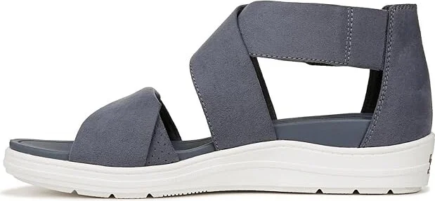 Dr. Scholl's Time Fun Sandal Women's Sandals Oxide Blue Microfiber : 10 M, Leather/Rubber - Image 5