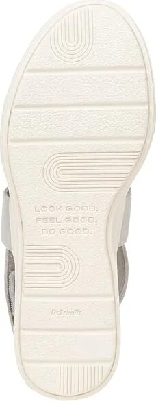Dr. Scholl's Time Fun Sandal Women's Sandals Vapor Grey Microfiber : 10 M, Leather/Rubber - Image 3