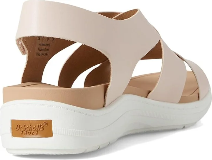 Dr. Scholl's Time Fun Sandal Women's Wedge Shoes Blush Pink Smooth : 7 M, Leather - Image 4