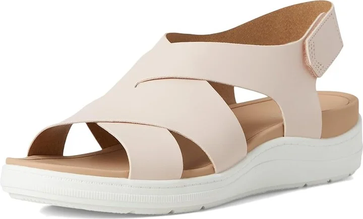 Dr. Scholl's Time Fun Sandal Women's Wedge Shoes Blush Pink Smooth : 7 M, Leather - Image 5