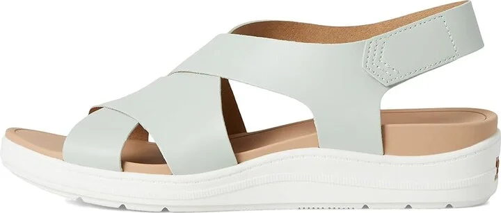 Dr. Scholl's Time Fun Sandal Women's Wedge Shoes Ocean Green Smooth : 8 M, Leather - Image 6