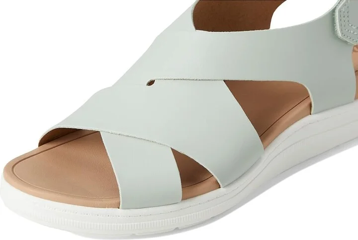 Dr. Scholl's Time Fun Sandal Women's Wedge Shoes Ocean Green Smooth : 8 M, Leather - Image 7