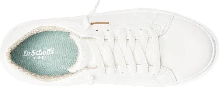 Dr. Scholl's Time Go Lace Up Sneaker Women's Shoes White Smooth : 9.5 M, Leather - Image 2
