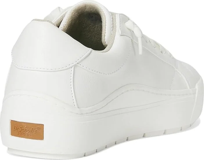 Dr. Scholl's Time Go Lace Up Sneaker Women's Shoes White Smooth : 9.5 M, Leather - Image 4