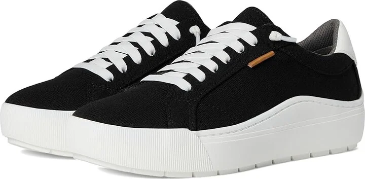Dr. Scholl's Time Knit Lace Up Sneaker Women's Shoes Black Fabric : 8 M, Canvas