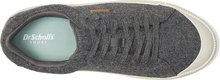 Dr. Scholl's Time Max Lace-Up Shoes Women's Shoes Charcoal Grey Wool : 9.5 M, Canvas/Faux Leather/Synthetic - Image 2