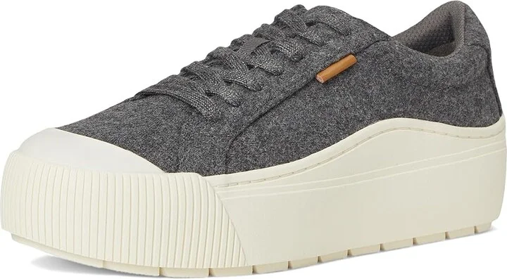 Dr. Scholl's Time Max Lace-Up Shoes Women's Shoes Charcoal Grey Wool : 9.5 M, Canvas/Faux Leather/Synthetic - Image 5
