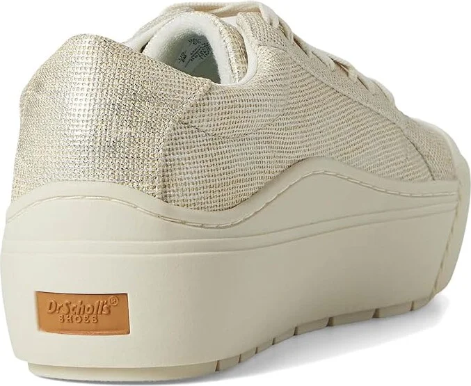 Dr. Scholl's Time Max Lace-Up Women's Flat Shoes White : 8.5 M, Canvas/Leather/Textile - Image 4