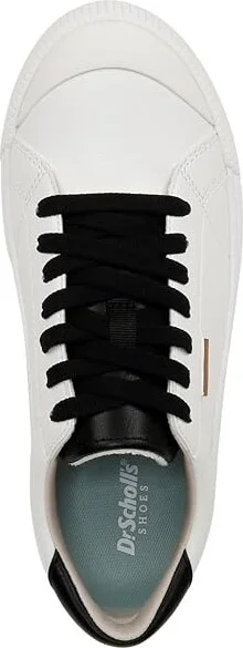 Dr. Scholl's Time Max Platform Sneaker Women's Shoes White/Black Smooth : 10 M - Image 2