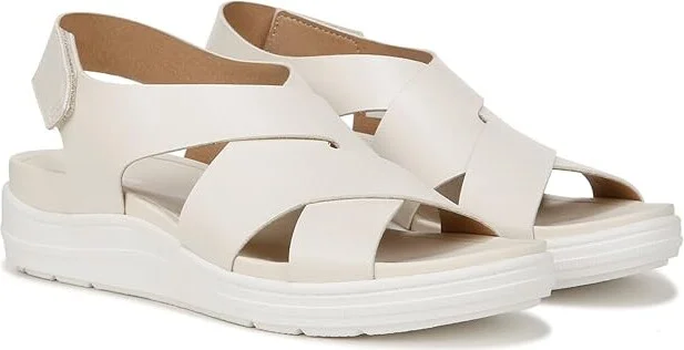 Dr. Scholl's Time Sea Sandal Women's Sandals Off-White : 10 M, Leather