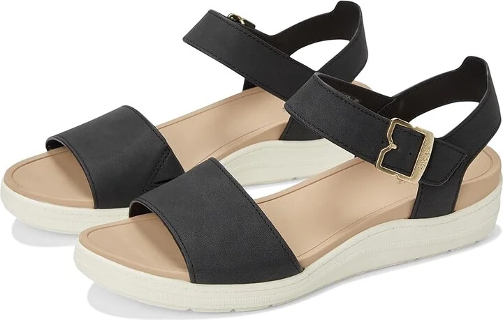 Dr. Scholl's Time Sky Women's Wedge Shoes Black Smooth : 9.5 M, Canvas/Textile