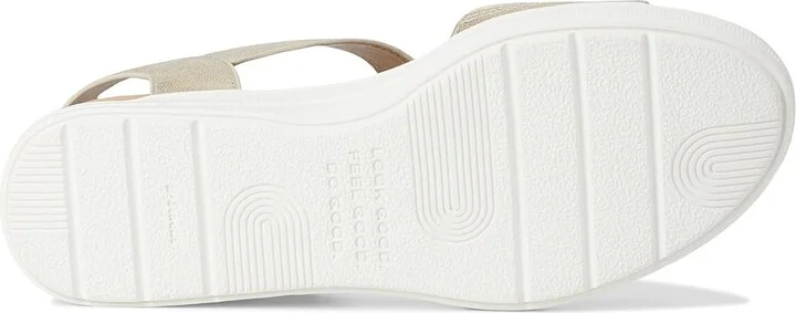 Dr. Scholl's Time Sky Women's Wedge Shoes Gold Smooth : 10 M, Canvas/Textile - Image 3