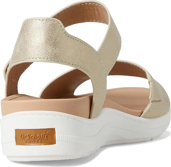 Dr. Scholl's Time Sky Women's Wedge Shoes Gold Smooth : 10 M, Canvas/Textile - Image 4