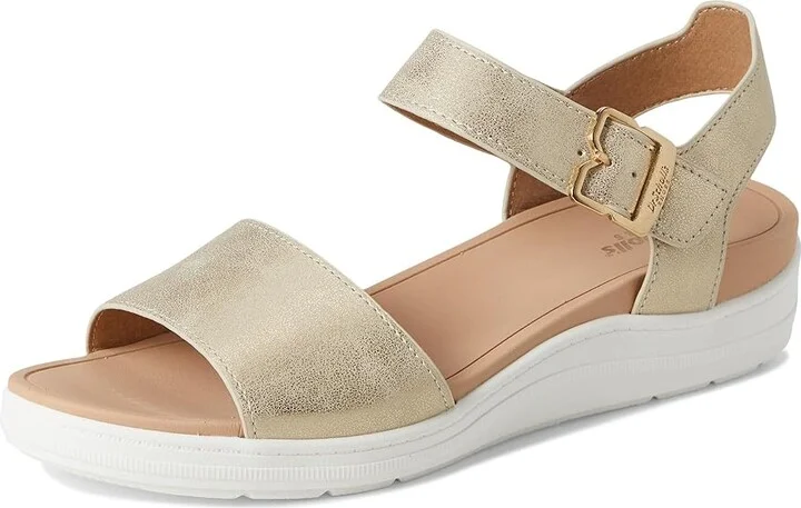 Dr. Scholl's Time Sky Women's Wedge Shoes Gold Smooth : 10 M, Canvas/Textile - Image 5