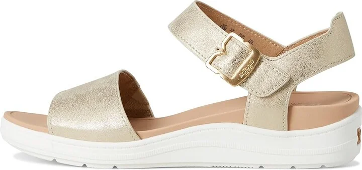 Dr. Scholl's Time Sky Women's Wedge Shoes Gold Smooth : 10 M, Canvas/Textile - Image 6