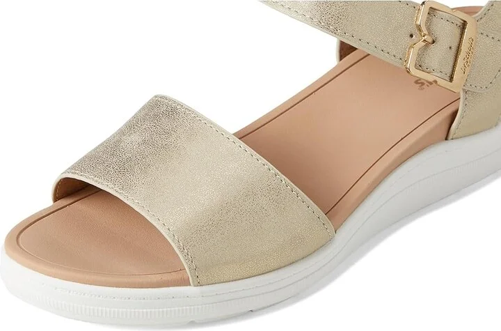 Dr. Scholl's Time Sky Women's Wedge Shoes Gold Smooth : 10 M, Canvas/Textile - Image 7