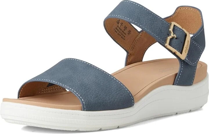 Dr. Scholl's Time Sky Women's Wedge Shoes Oxide Blue Smooth : 11 M, Canvas/Textile - Image 5