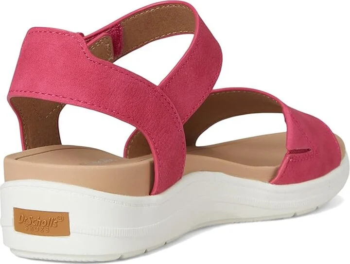 Dr. Scholl's Time Sky Women's Wedge Shoes Pink Punch Faux Leather : 9 M, Canvas/Textile - Image 4