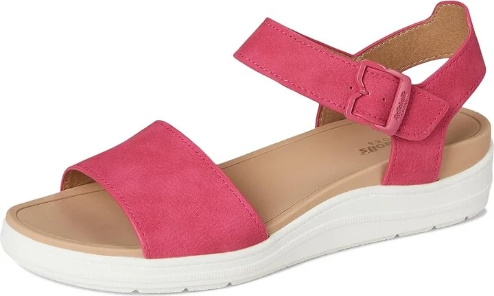 Dr. Scholl's Time Sky Women's Wedge Shoes Pink Punch Faux Leather : 9 M, Canvas/Textile - Image 5
