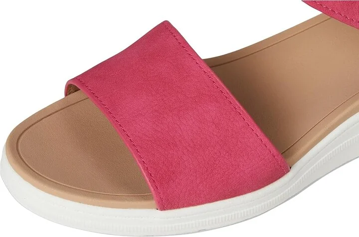 Dr. Scholl's Time Sky Women's Wedge Shoes Pink Punch Faux Leather : 9 M, Canvas/Textile - Image 7