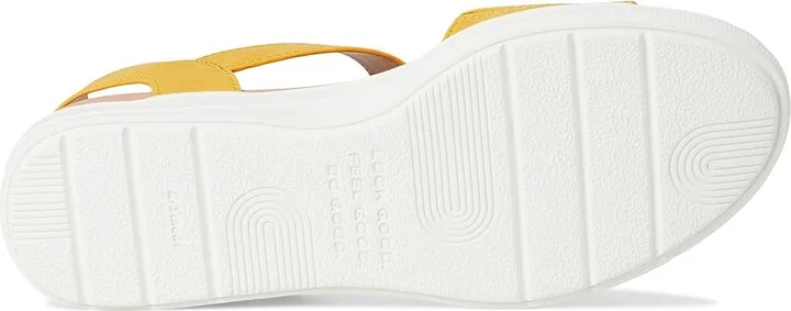Dr. Scholl's Time Sky Women's Wedge Shoes Sunset Yellow Smooth : 8 M, Canvas/Textile - Image 3