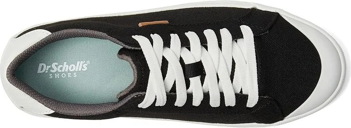 Dr. Scholl's Time Sneaker Women's Shoes Black Canvas : 8 M, Leather - Image 2