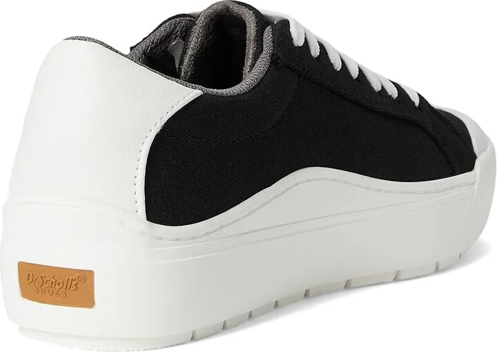 Dr. Scholl's Time Sneaker Women's Shoes Black Canvas : 8 M, Leather - Image 4