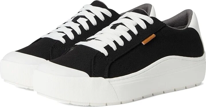 Dr. Scholl's Time Sneaker Women's Shoes Black Canvas : 8 M, Leather