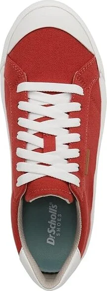Dr. Scholl's Time Sneaker Women's Shoes Heritage Red Canvas : 8.5 M, Leather - Image 2