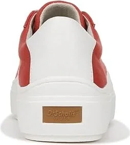 Dr. Scholl's Time Sneaker Women's Shoes Heritage Red Canvas : 8.5 M, Leather - Image 4