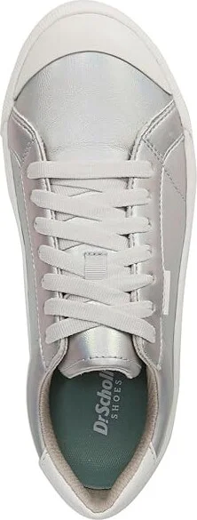 Dr. Scholl's Time Sneaker Women's Shoes Silver Foil : 10 M, Leather - Image 2
