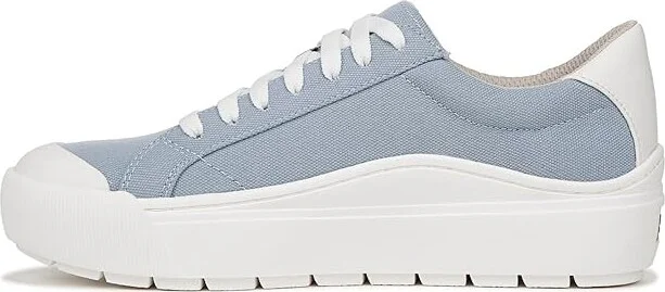 Dr. Scholl's Time Sneaker Women's Shoes Summer Blue Canvas : 7.5 M, Leather - Image 5