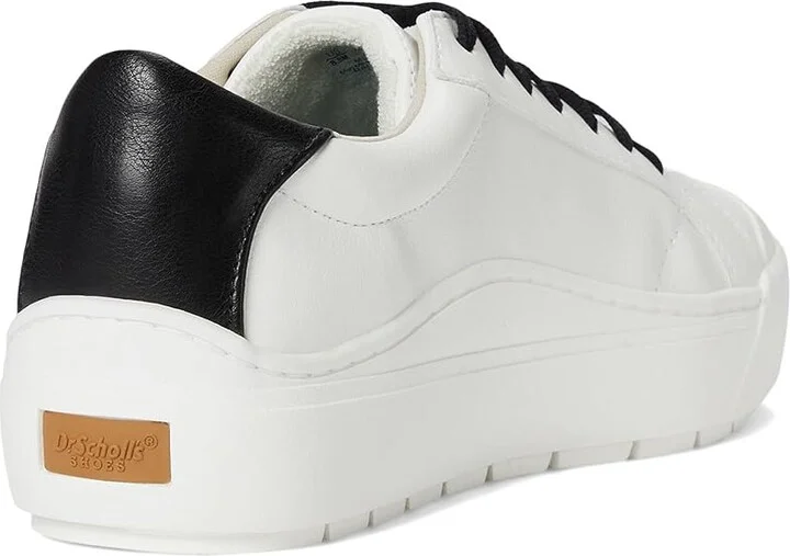 Dr. Scholl's Time Sneaker Women's Shoes White/Black Smooth : 11 M, Leather - Image 4