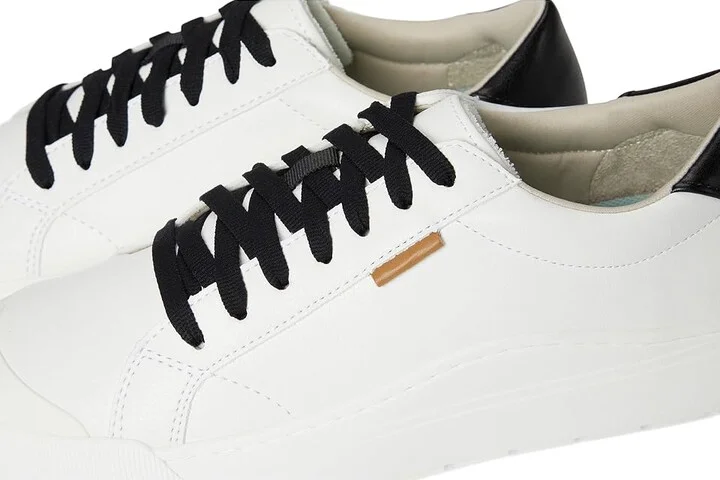 Dr. Scholl's Time Sneaker Women's Shoes White/Black Smooth : 11 M, Leather - Image 7