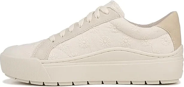 Dr. Scholl's Time Sneaker Women's Shoes White Floral Fabric : 6 M, Leather - Image 5