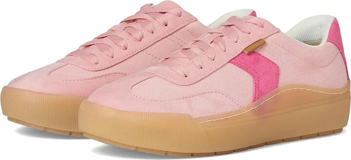 Dr. Scholl's Time Win Lace-Up Women's Shoes Pink Lemonade Fabric : 9.5 W, Canvas/Rubber