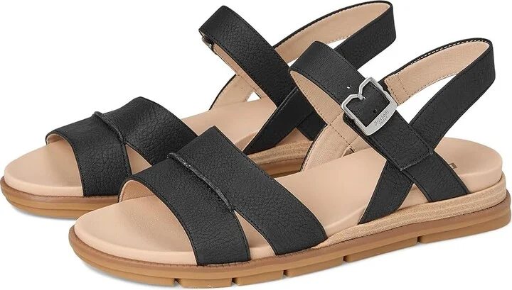 Dr. Scholl's Timeless Fun Women's Wedge Shoes Black Smooth : 6 M, Faux Leather