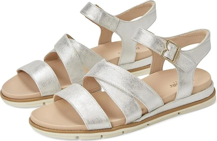 Dr. Scholl's Timeless Life Women's Wedge Shoes Silver Smooth : 6.5 M, Faux Leather