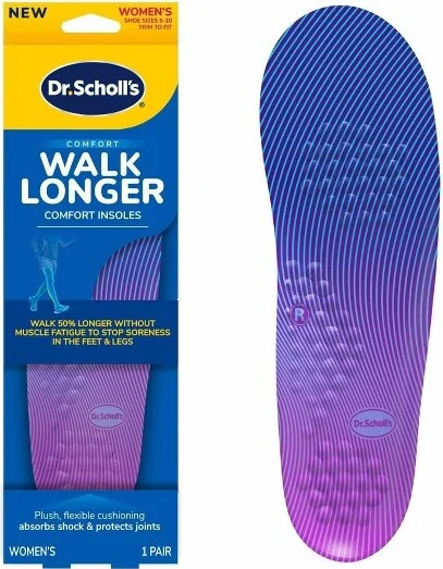 Dr. Scholl's Walk Longer Insoles Women's Shoe Size - 1-Pair - 6-10