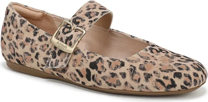 Brown Leopard Print Suede