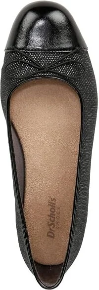 Dr. Scholl's Wexley Bow Ballet Flat Women's Flat Shoes Black Dream Girl : 8 M, Leather - Image 2