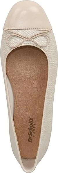 Dr. Scholl's Wexley Bow Ballet Flat Women's Flat Shoes Off-White Dream Girl : 7 M, Leather - Image 2
