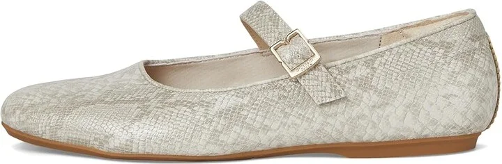 Dr. Scholl's Wexley Jane Mary Jane Shoes Women's Flat Shoes Light Grey Snake : 7.5 M, Faux Leather/Textile - Image 6
