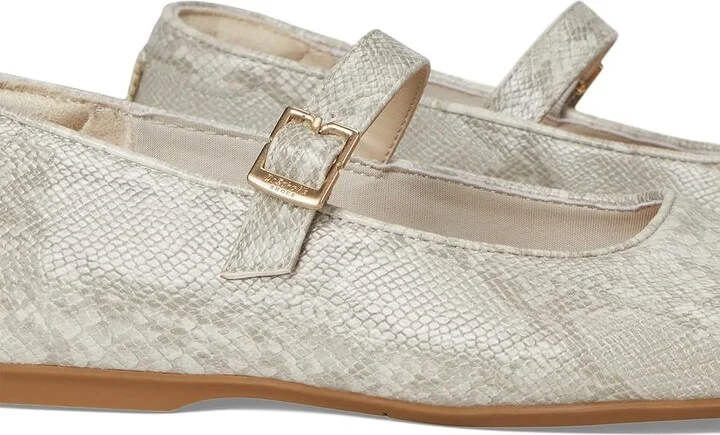Dr. Scholl's Wexley Jane Mary Jane Shoes Women's Flat Shoes Light Grey Snake : 7.5 M, Faux Leather/Textile - Image 7