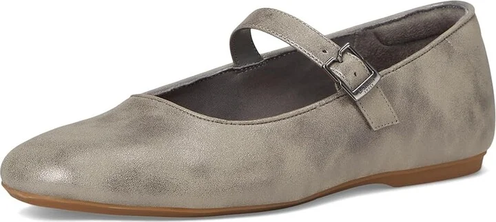 Dr. Scholl's Wexley Jane Mary Jane Shoes Women's Flat Shoes Pewter Grey : 7.5 M, Faux Leather/Textile - Image 5