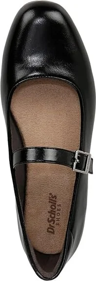 Dr. Scholl's Wexley Jane Women's Flat Shoes Black Smooth : 9 W, Polyester - Image 2